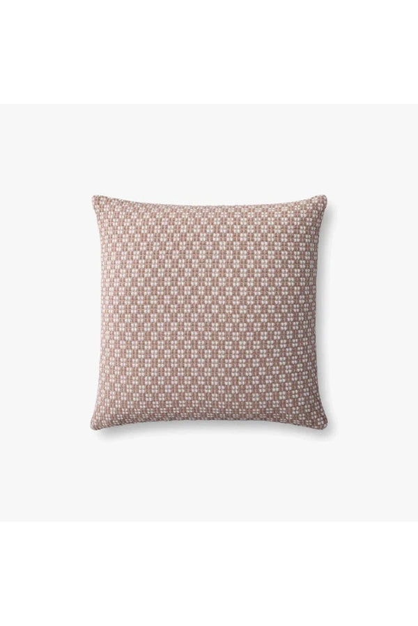 Brown & Ivory Woven Block Pillow