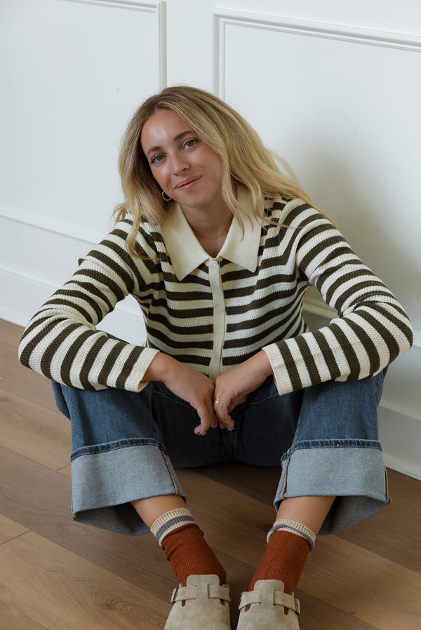 Emery Striped Cardigan