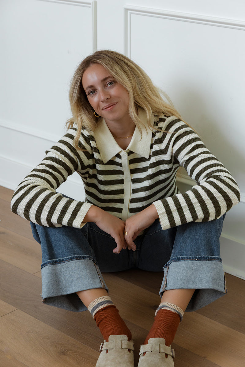 Emery Striped Cardigan