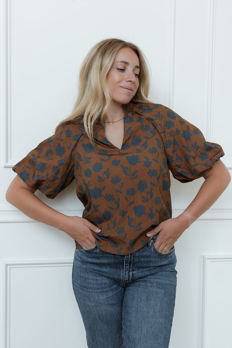 Shelby Puff Sleeve Floral Top