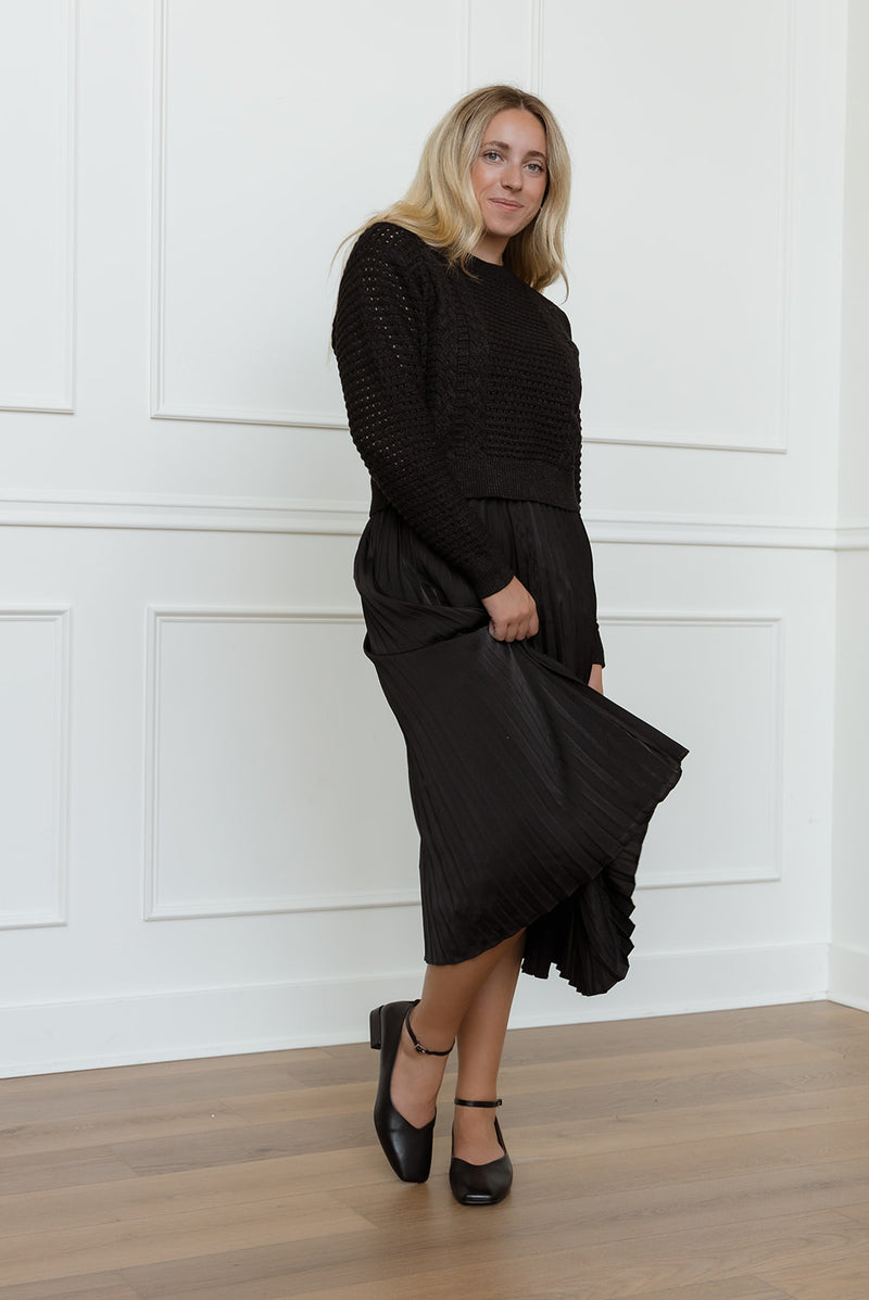 Holland Black Sweater Dress