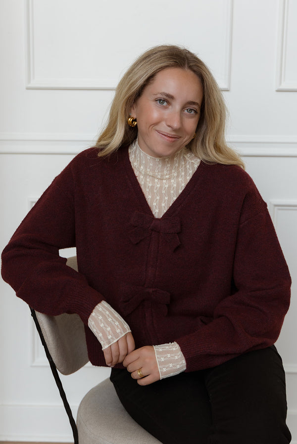 Ivy Bordeaux Sweater