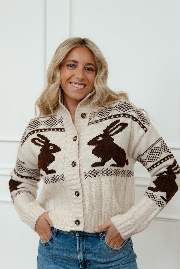 Bunny Jacquard Cardigan