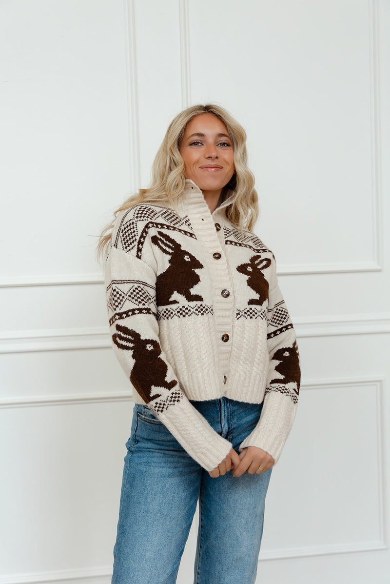 Bunny Jacquard Cardigan