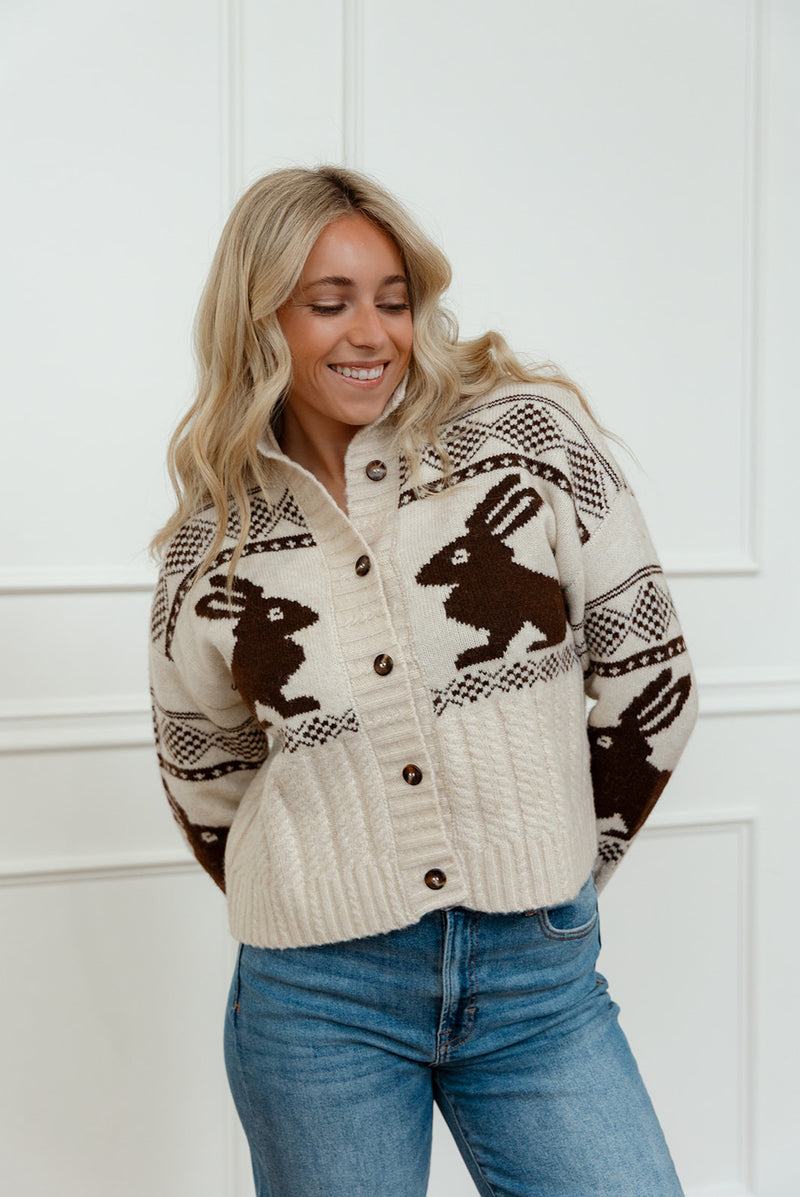 Bunny Jacquard Cardigan