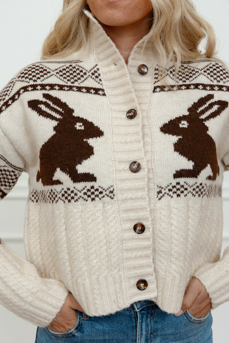 Bunny Jacquard Cardigan