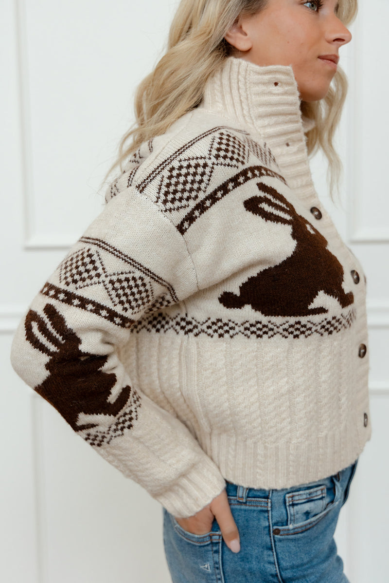 Bunny Jacquard Cardigan