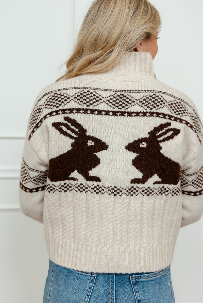 Bunny Jacquard Cardigan