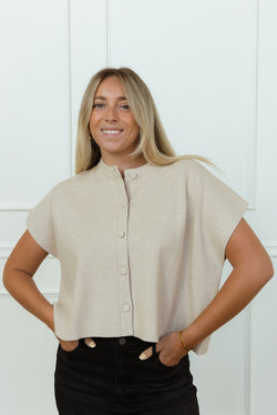Jules Oatmeal Sweater Top