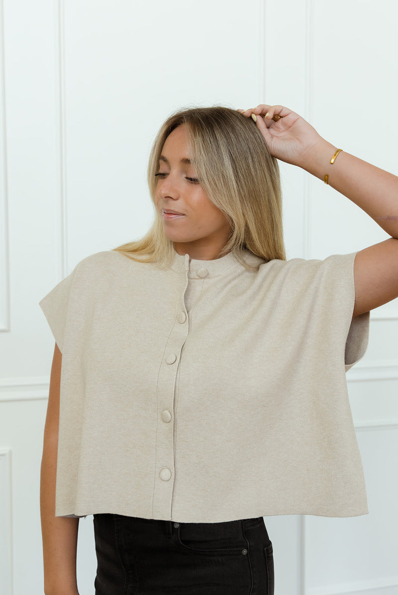 Jules Oatmeal Sweater Top