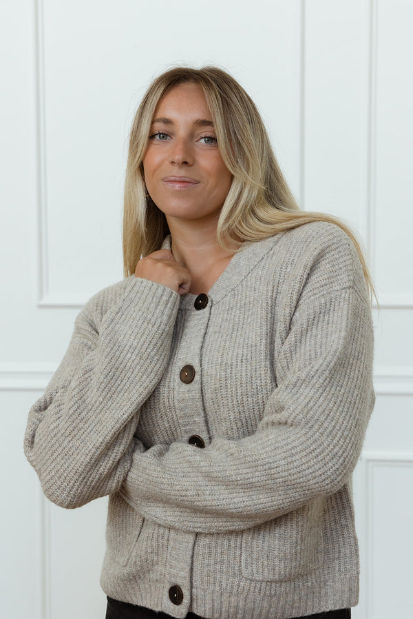 Dionne Taupe Cardigan