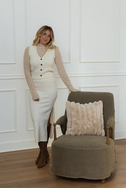 Camila Cream Sweater Skirt