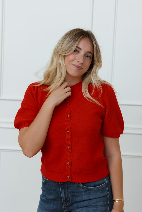 Wren Sweater in Cherry