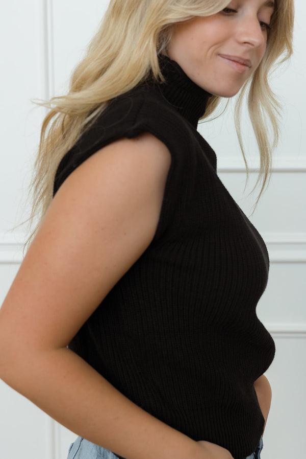 Haley Black Sweater Top