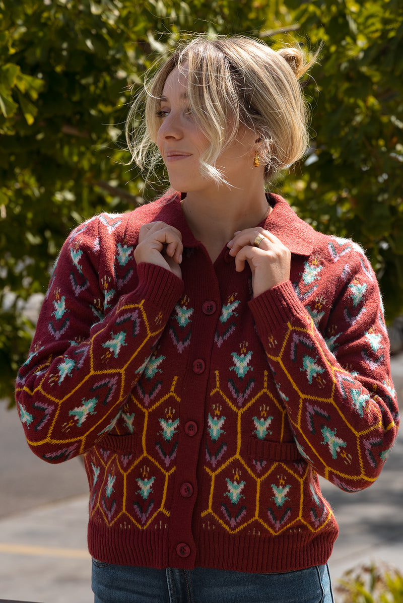 Mia Plum Cardigan