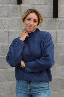 Gianna Navy Sweater