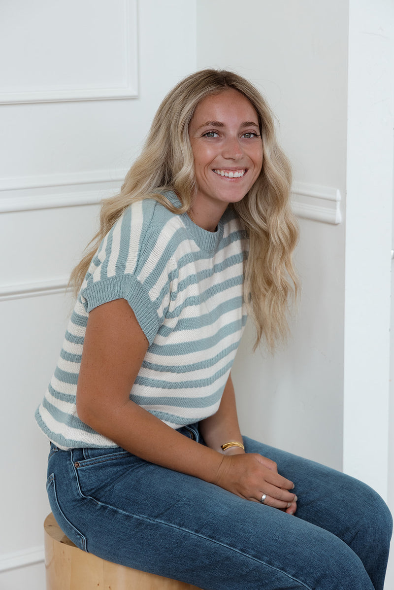 Alanna Striped Knit Top