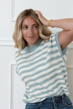 Alanna Striped Knit Top
