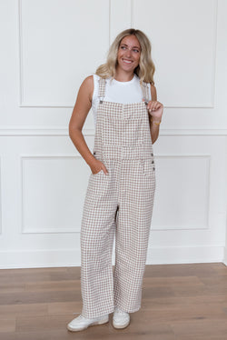 Kyla Gingham Overalls