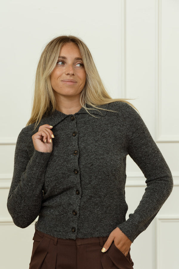Holly Charcoal Cardigan