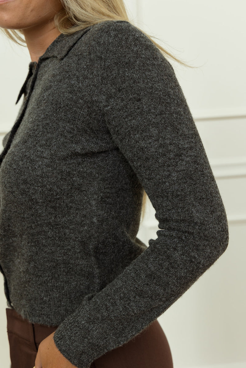Holly Charcoal Cardigan