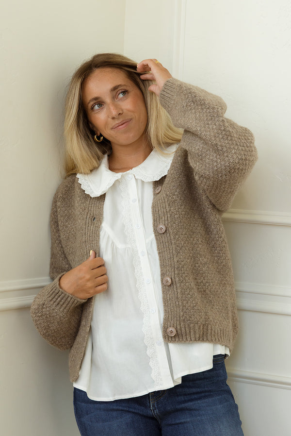 Juna Khaki Cardigan