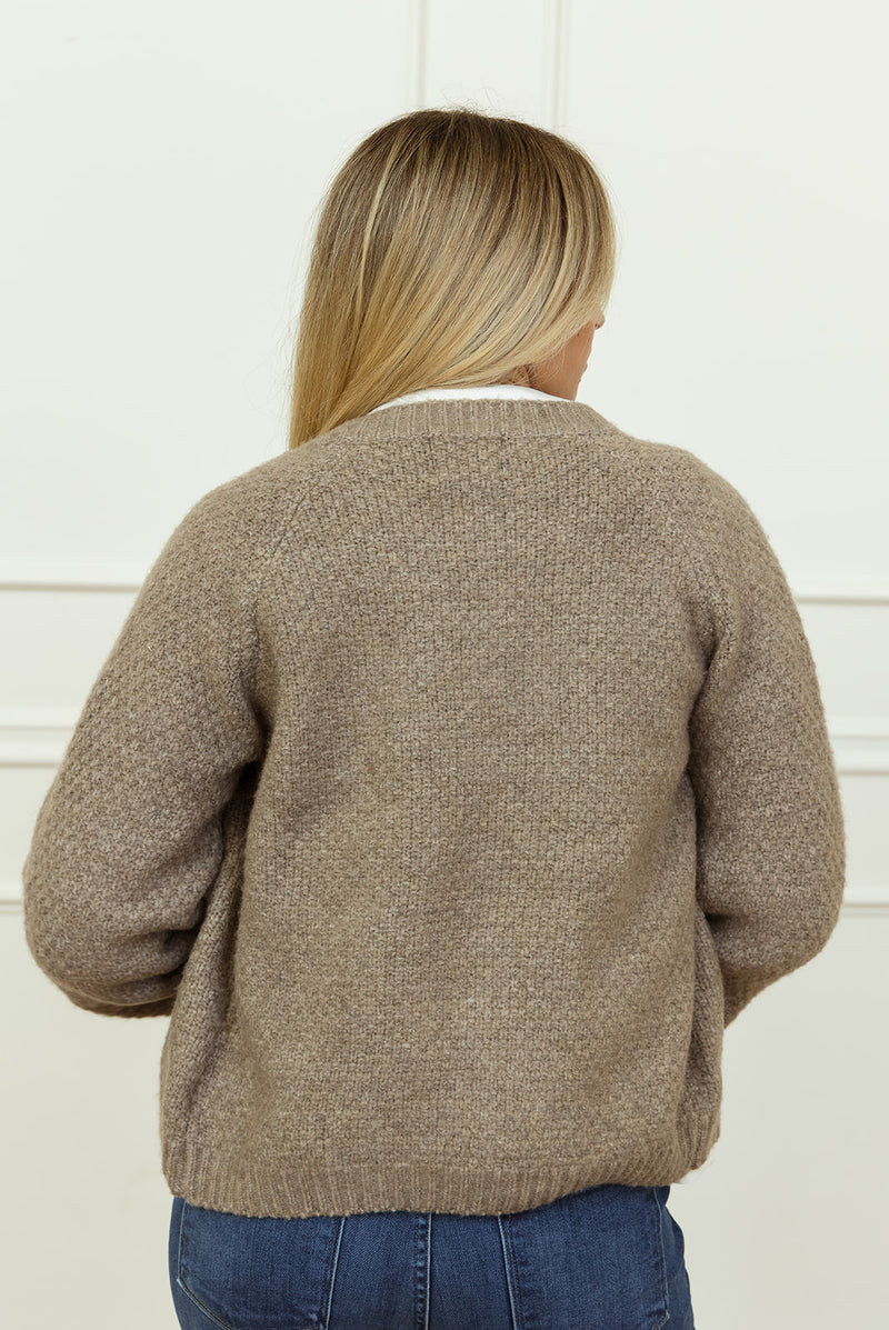 Juna Khaki Cardigan