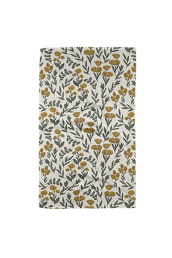 Charolette Yellow Geometry Tea Towel