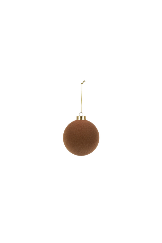 Chestnut Flocked Ornament