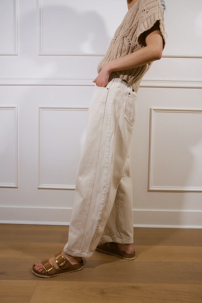 Everlee Taupe Barrel Pants