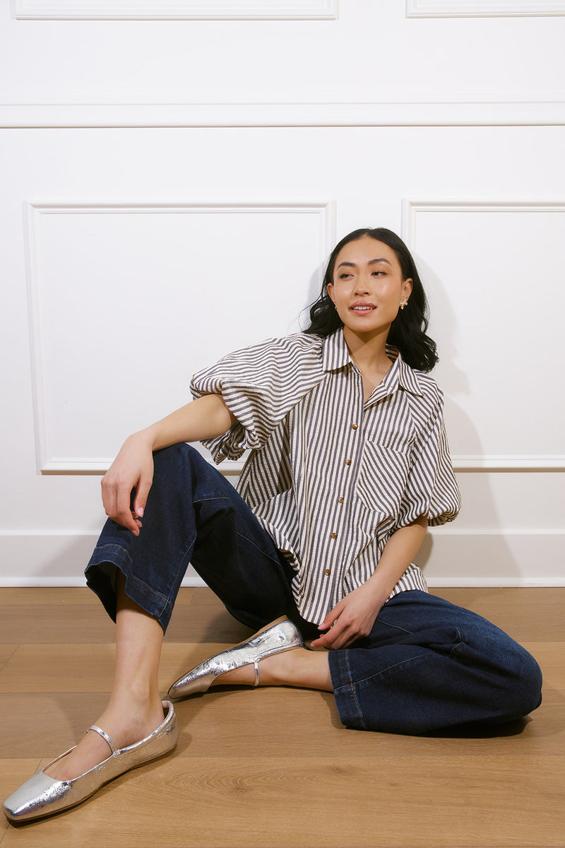 Danna Striped Button Up