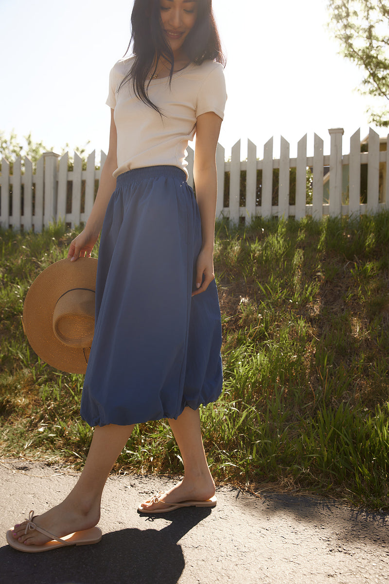 Marley Bubble Hem Midi Skirt