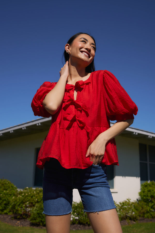 Maren Top in Red