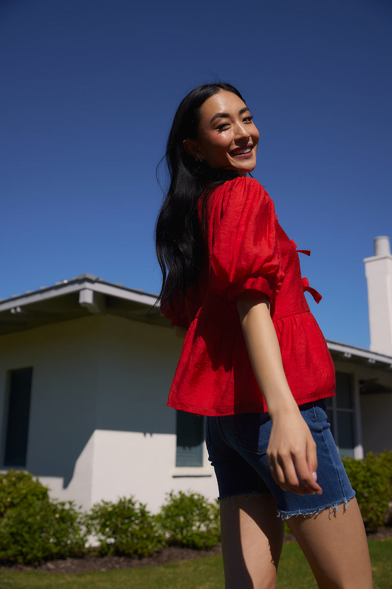 Maren Top in Red