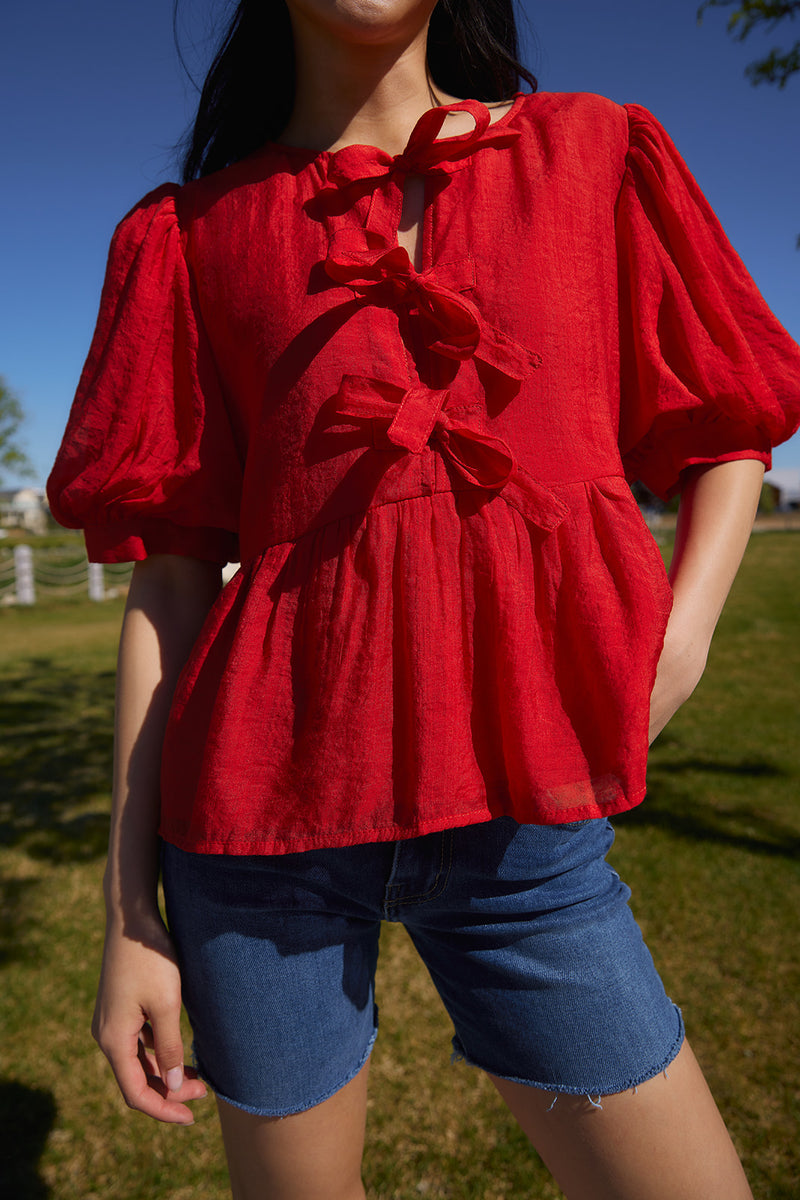 Maren Top in Red