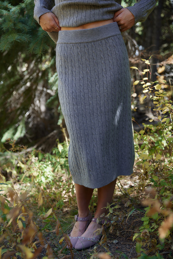 Millie Grey Sweater Skirt FINAL SALE