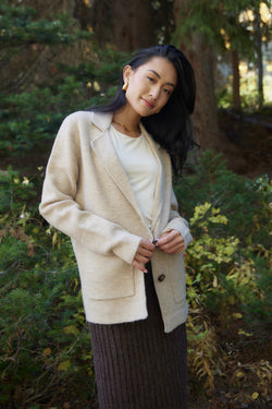 The Quinn Cardigan in Oatmeal