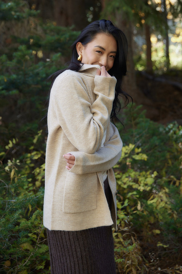 The Quinn Cardigan in Oatmeal