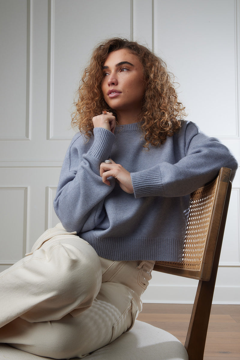 Collin Dusty Blue Sweater FINAL SALE