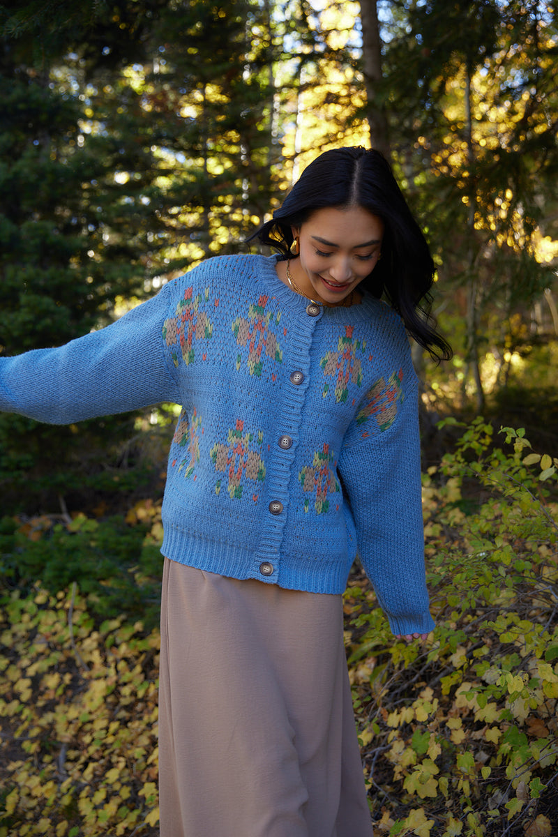 Brianna Dusty Blue Sweater