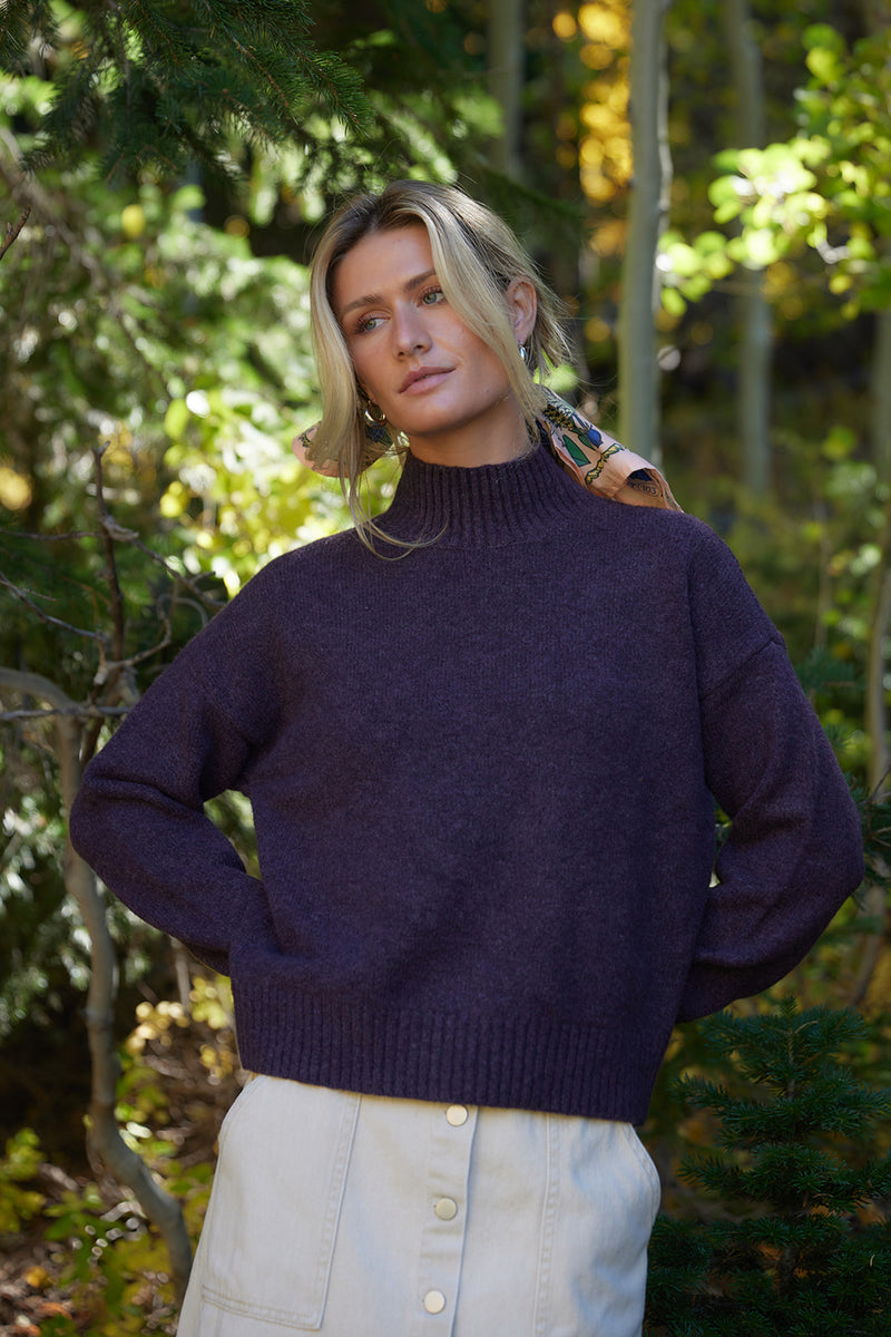 Amara Dark Plum Sweater