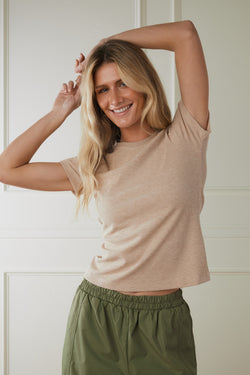 Addi Oatmeal Ribbed Top