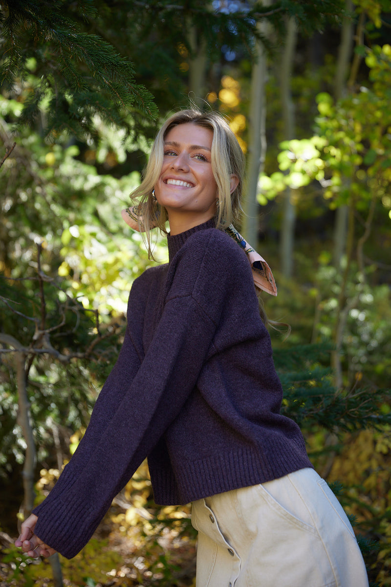 Amara Dark Plum Sweater