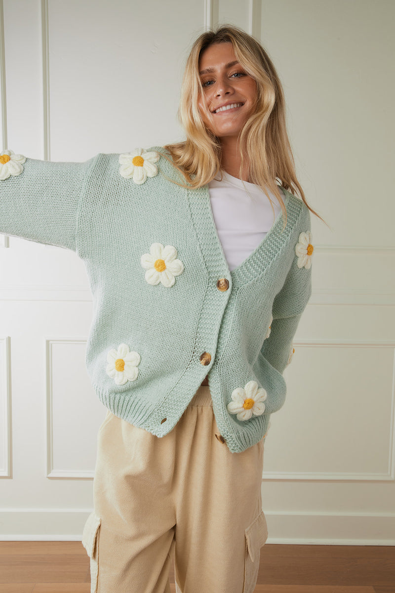 Teagan Floral Patch Cardigan