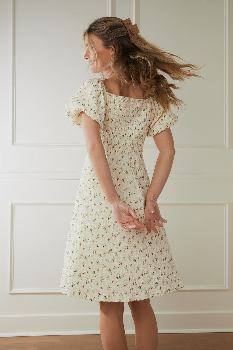 Blair Cream Floral Dress