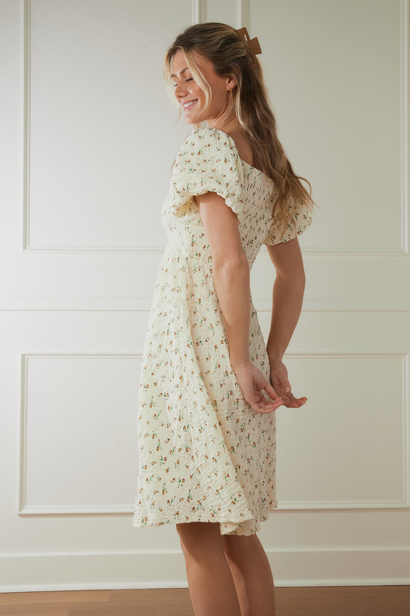 Blair Cream Floral Dress