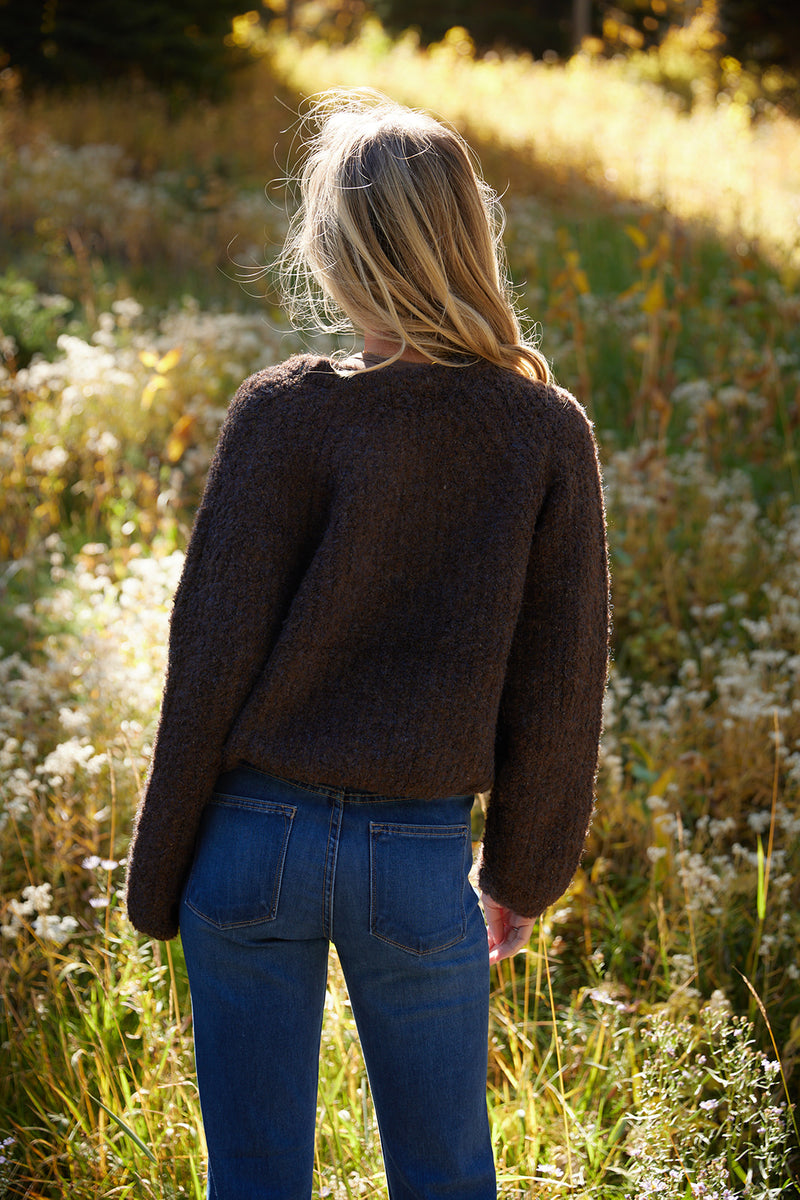 Jasmine Dark Brown Cardigan