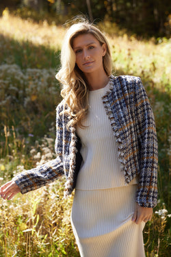 Anna Plaid Tweed Jacket