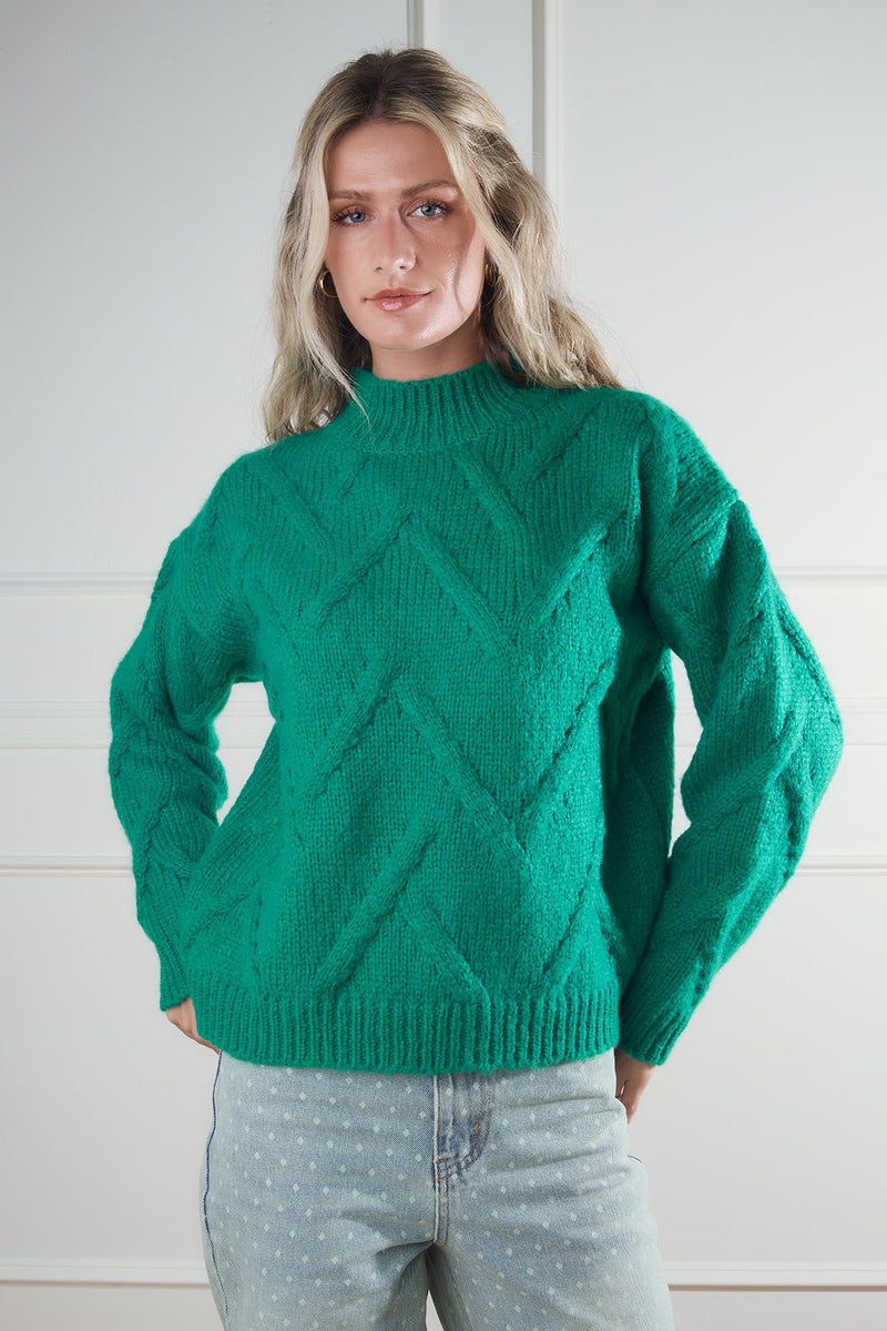 Khloe Green Pullover Sweater