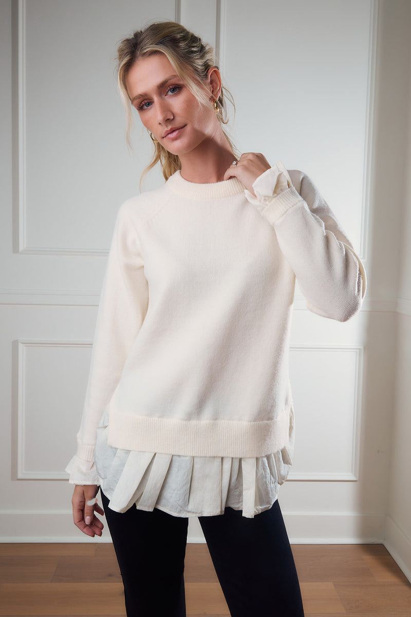 Angela Ruffled Knit Top